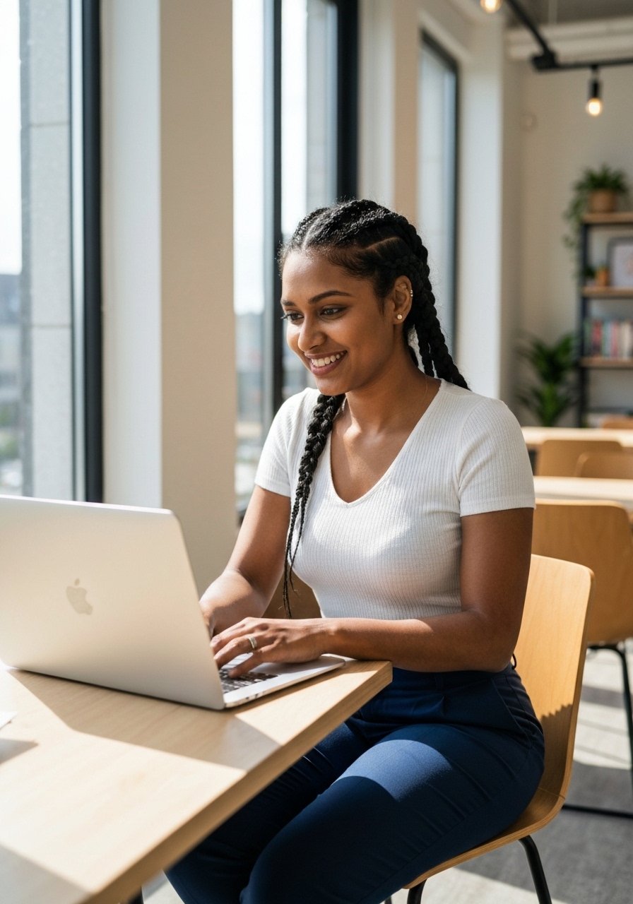 Indian content creator working on her digital presence